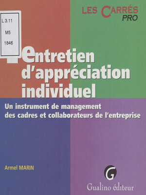 cover image of L'Entretien d'appréciation individuel
